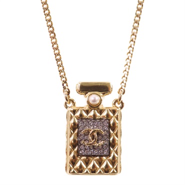 CC 香水瓶吊墜項鍊 金屬【CHANEL 香奈兒】