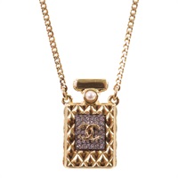 CC 香水瓶吊墜項鍊 金屬【CHANEL 香奈兒】