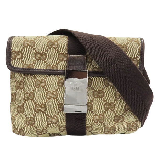 棕色 GG帆布 肩背包【GUCCI 古馳】 131236