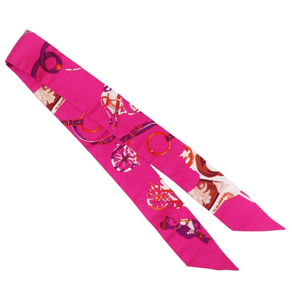 粉色 Twilly 絲綢