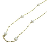 珍珠 14K黃金 項鍊【JEWELRY 無品牌珠寶】 Pearl 3.7g