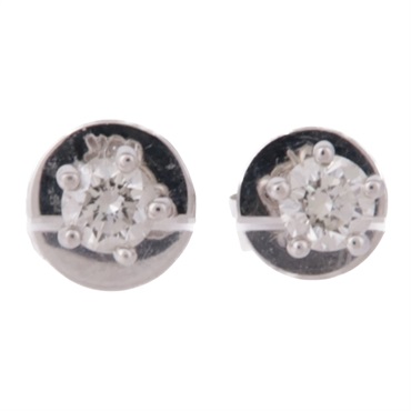 18K白金 鑽石 耳環【JEWELRY 無品牌珠寶】 Diamond 1.0g