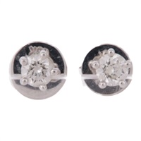 18K白金 鑽石 耳環【JEWELRY 無品牌珠寶】 Diamond 1.0g