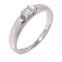 Pt900鉑金 0.21ct鑽石 戒指 有刻印【Chow Sang Sang 周生生】 Diamond 4.7g