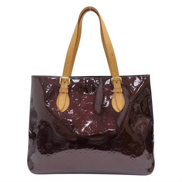 深紫色 原花 漆皮 Brentwood 單肩包【LOUIS VUITTON LV 路易威登】 M91994