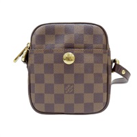 棕色 棋盤格帆布 Rift 肩背包 N60009