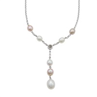 18K 白金 珍珠 鑽石 項鍊 Pearl/Diamond Neckla