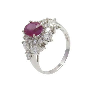 18K白金 紅寶石 鑽石戒指 #12 Ruby Ring