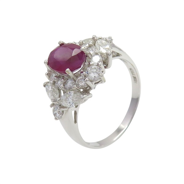 18K白金 紅寶石 鑽石戒指 #12 Ruby Ring