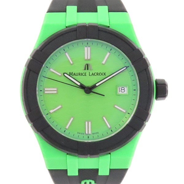 綠色錶盤 膠帶 Aikon Tide 腕錶 【Maurice Lacroix 瑞士艾美】 AI2008-70070-300-0