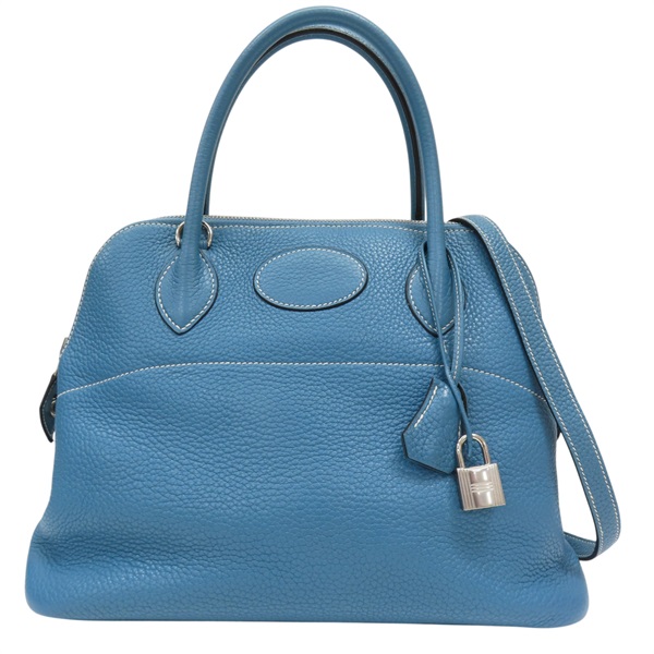 牛仔藍 TC牛皮 Bolide 31 柏莉包 两用包 □P 銀扣 □P/BlueJean