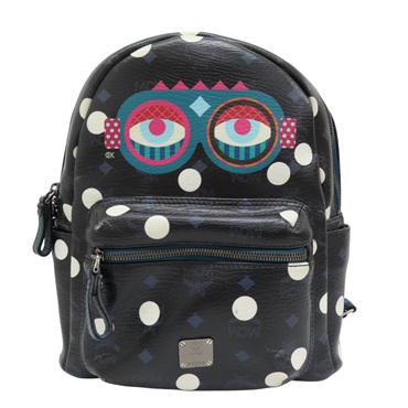 黑色 牛皮 後背包【 MCM 】 MMK3A0C20BK001