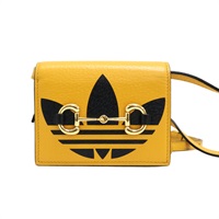黃色牛皮 Adidas 聯名 短夾 肩背包 金扣 702248【GUCCI 古馳】 702248.0416