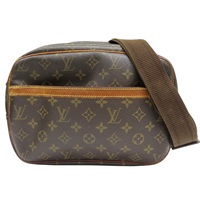 棕色 原花 帆布 reporter PM 記者包 肩背包 M45254