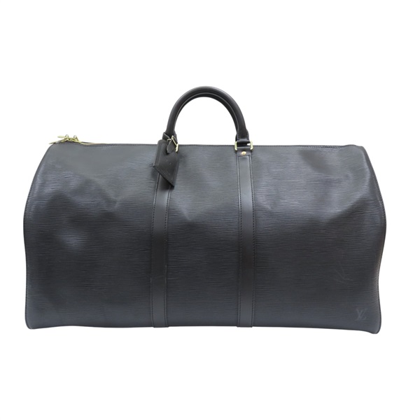 黑色 Epi 水波紋牛皮 Keepall 55 行李袋 有刻字【LOUIS VUITTON 路易威登】 M59142