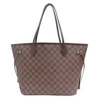 棕色 棋盤格帆布 Neverfull MM 托特包 肩背包 N51105