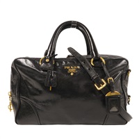 黑色 牛革 两用包【PRADA 普拉達】