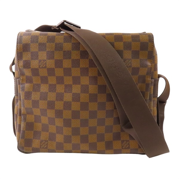 棕色 棋盤格 帆布 Naviglio 肩背包 N45255【LOUIS VUITTON LV 路易威登】 N45255