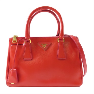 紅色 Saffiano 防刮牛皮 Galleria 兩用包【PRADA 普拉達】 BN2316