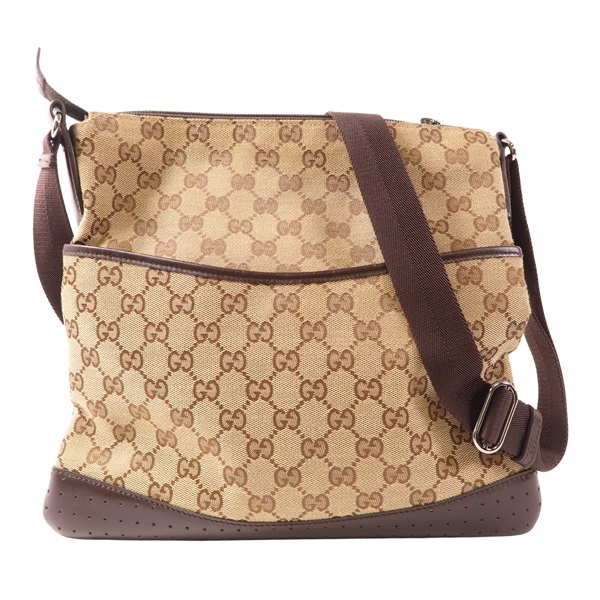 烏木色 緹花帆布 肩背包【GUCCI 古馳】 145857/2125