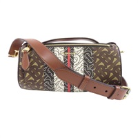 棕色 帆布 TB Monogram 肩背包【BURBERRY 巴寶莉】 8020170