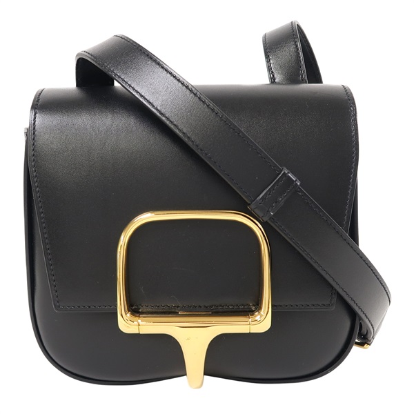 黑色 Box牛革 Della Cavalleria Mini 肩背包 U刻 金扣【HERMES 愛馬仕】