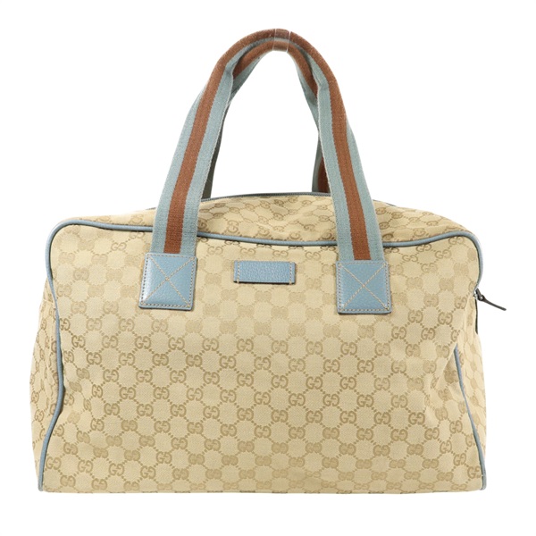 烏木色 緹花帆布 手提包【GUCCI 古馳】 153240/421403