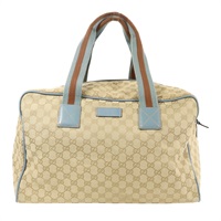 烏木色 緹花帆布 手提包【GUCCI 古馳】 153240/421403