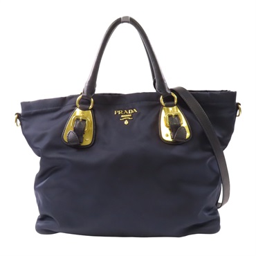 藍色 尼龍 两用包【PRADA 普拉達】