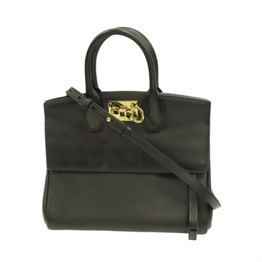 黑色 牛皮 Studio 兩用包【Salvatore Ferragamo 菲拉格慕】 AU-21/H159