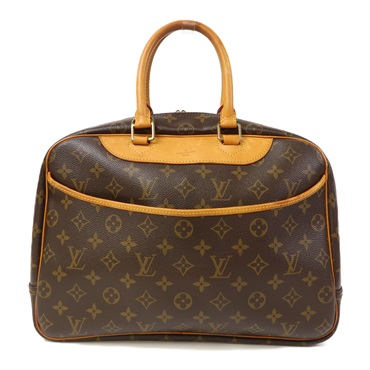 LOUIS VUITTON LV 路易威登 Deauville 手提包 棕色 原花帆布 M42270