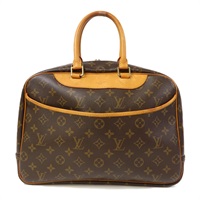 棕色 原花帆布 Deauville 手提包【LOUIS VUITTON LV 路易威登】 M42270