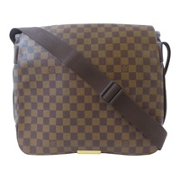 棕色 棋盤格 帆布 Bastille 肩背郵差包【LOUIS VUITTON LV 路易威登】 N45258