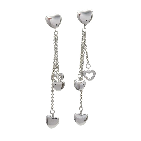 18K白金 925純銀 多心形垂墜耳環【Tiffany & Co 蒂芬妮】