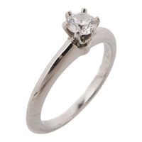 PT950鉑金 鑽石 Solitaire 戒指【Tiffany & Co 蒂芬妮】