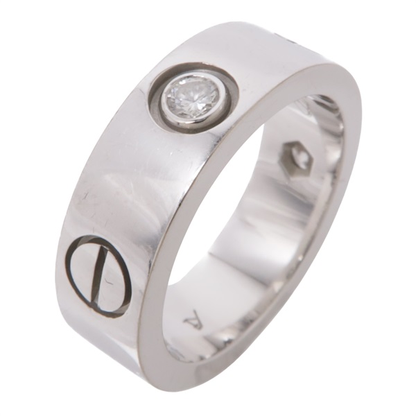 18K白金 鑽石 Love 戒指 48【Cartier 卡地亞】