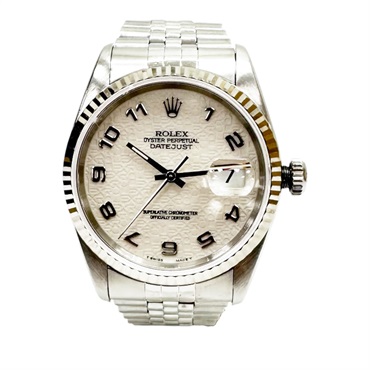 銀色錶盤 18K白金 不鏽鋼 Datejust 36 腕錶【ROLEX 勞力士】 16234