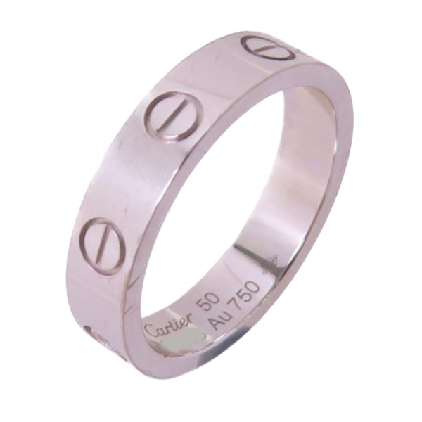 18K白金 鑽石 Love 戒指 50【Cartier 卡地亞】