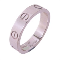 18K白金 鑽石 Love 戒指 50【Cartier 卡地亞】