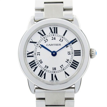 銀色錶盤 不鏽鋼 Ronde Solo 腕錶【Cartier 卡地亞】 W6701004