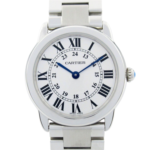 銀色錶盤 不鏽鋼 Ronde Solo 腕錶【Cartier 卡地亞】 W6701004