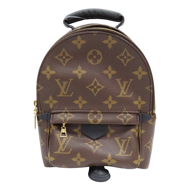 棕色 原花 帆布 PALM SPRINGS Mini 後背包【LOUIS VUITTON LV 路易威登】 M44873