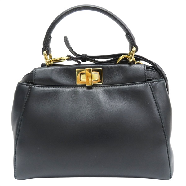 黑色 牛皮 PEEKABOO MINI 肩背包【FENDI 芬迪】 8BN244/K4P/8007