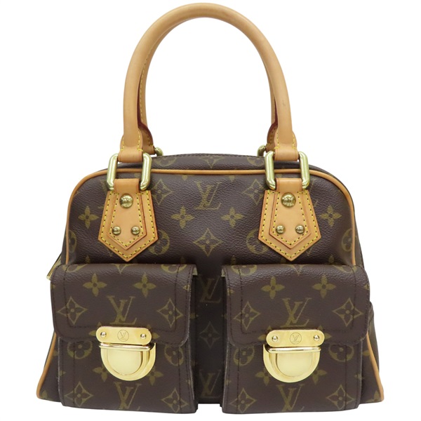 原花 帆布 Manhattan PM 手提包【LOUIS VUITTON LV 路易威登】 M40026