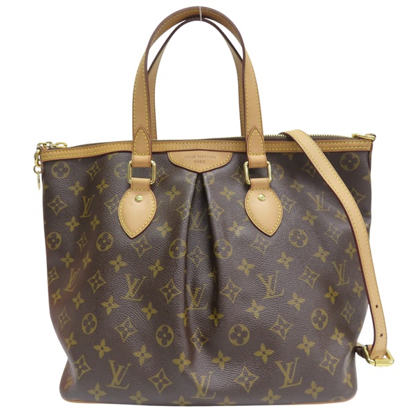 棕色 原花 帆布 PALERMO PM 兩用包【LOUIS VUITTON LV 路易威登】 M40145