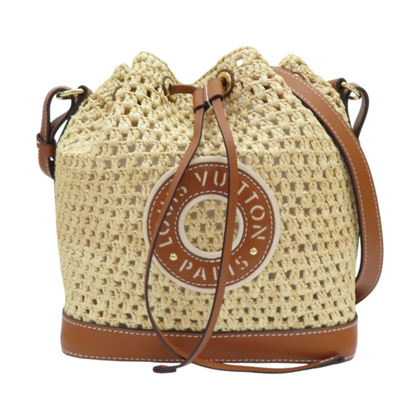棕色 拉菲草 編織 Noe BB 水桶包 肩背包【LOUIS VUITTON LV 路易威登】 M24722