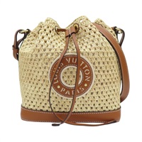 棕色 拉菲草 編織 Noe BB 水桶包 肩背包【LOUIS VUITTON LV 路易威登】 M24722