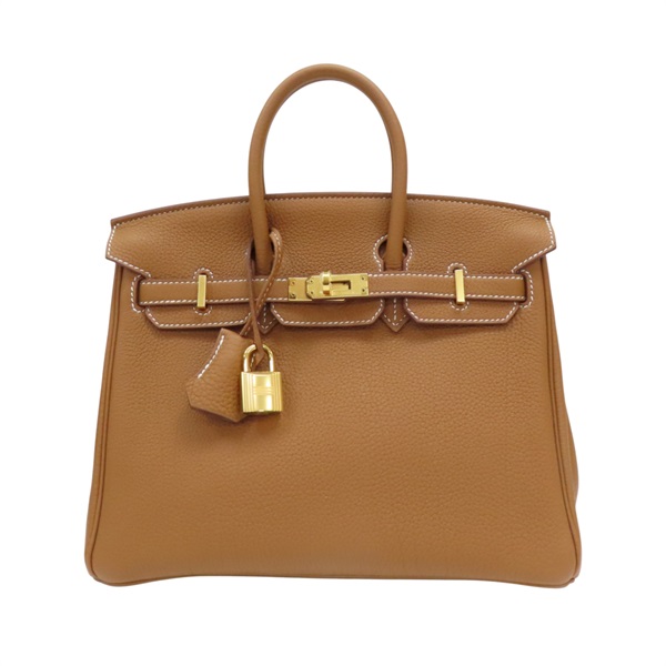 金棕色 Togo牛皮 Birkin 25 柏金包 手提包 U刻 金扣【HERMES 愛馬仕】