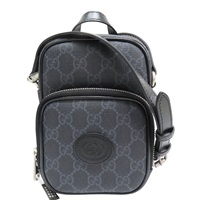 黑色 PVC帆布 肩背包【GUCCI 古馳】 672952/0416