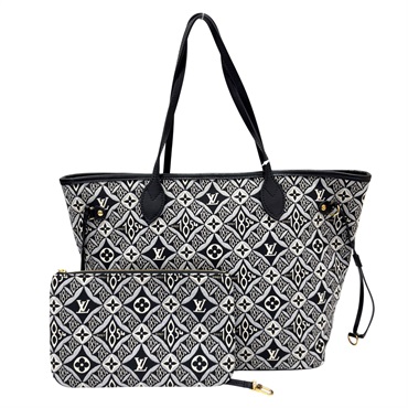 黑色 原花 Jacquard帆布 Neverfull MM 托特包 肩背包【LOUIS VUITTON LV 路易威登】 M57230